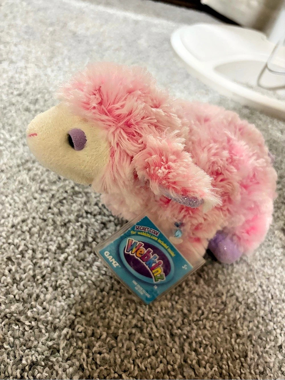 Webkinz Pink Lamb Plush w/ Tag Secret Code Ganz Y2K 2000s Collectible